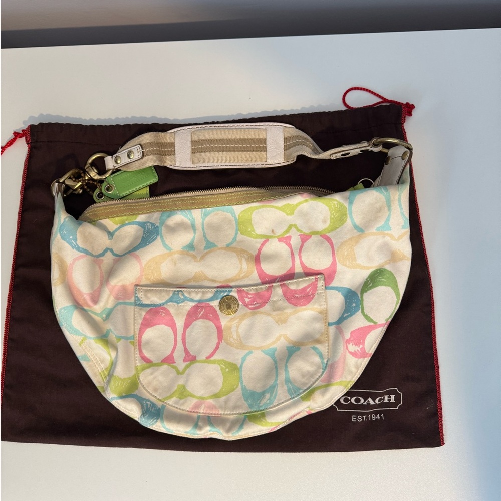 Coach Pastel Multicolor Shoulder Bag